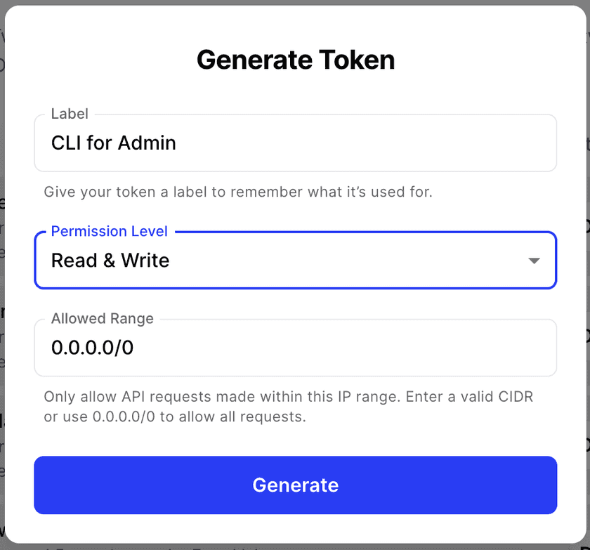 Select 'Read & Write' or 'Read, Write & Provision' if you intend to modify objects in Twingate using the CLIs or APIs.